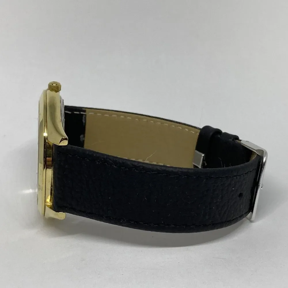 Michael Kors Slim Runway MK-4295 Women's Black Leather Analog Dial Watch VK434